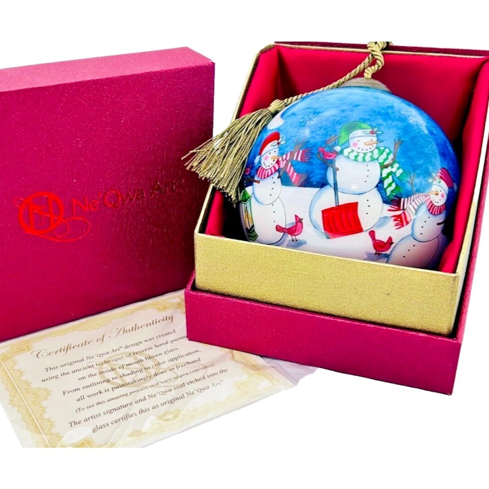 Ne'Qwa Art THERE'S SNOW FRIEND LIKE YOU Snowmen Christmas Ornament Box 7231125‎